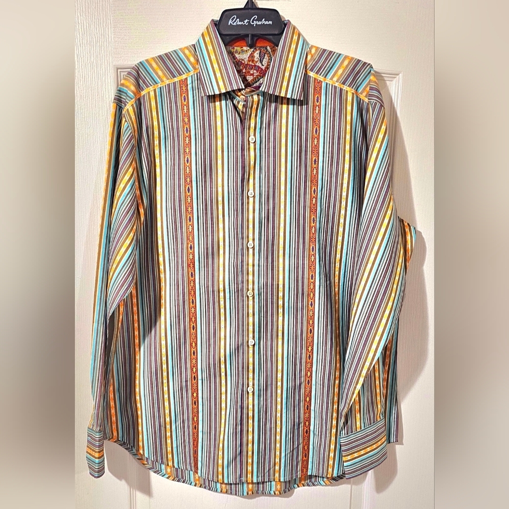 Robert Graham Vibrant Striped Button Down Shirt